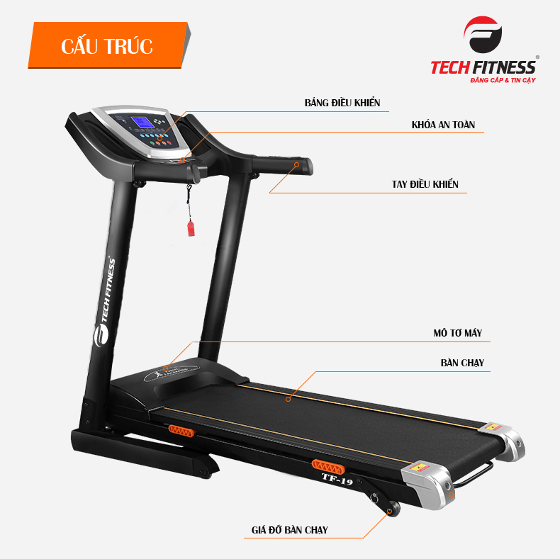 MÁY CHẠY BỘ GIA ĐÌNH TECH FITNESS TF-19 - ( 0)