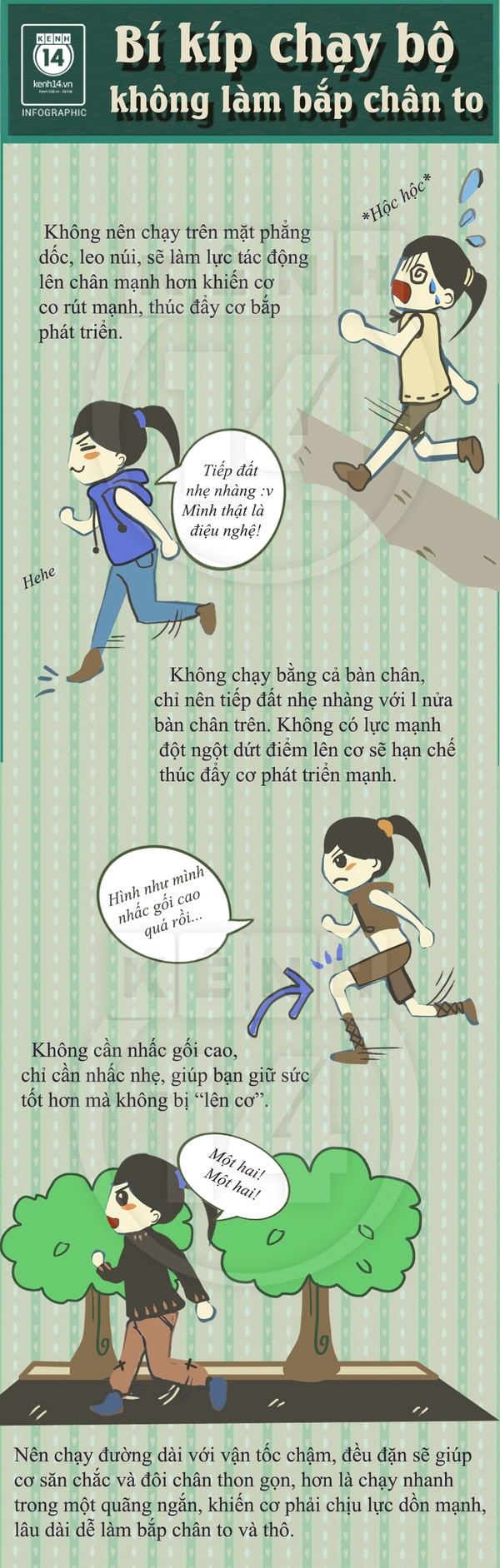 Chạy bộ đúng cách để không bị to chân