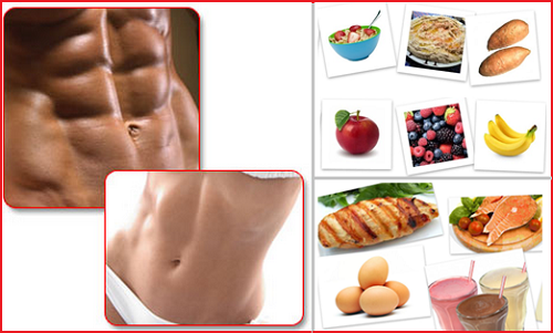 chế độ ăn khi tập cơ bụng