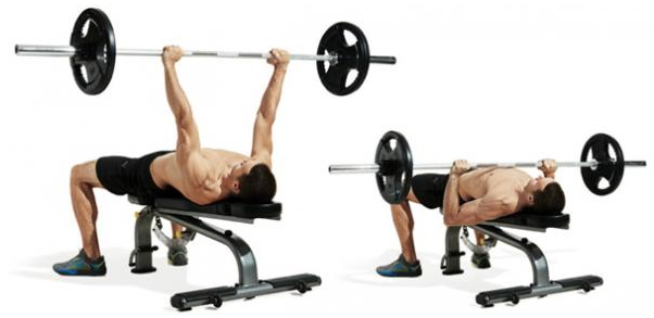 tập ngực với đòn tạ