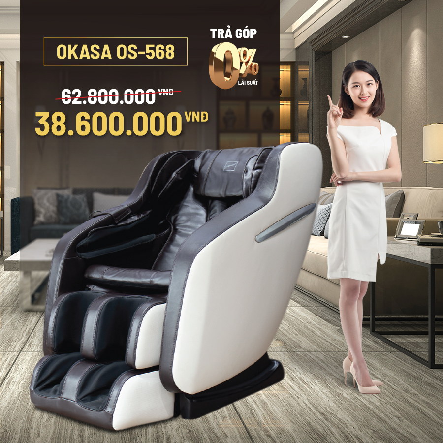 GHẾ MASSAGE OKASA OS-568 ( HOT NHẤT 2020) - ( 0)