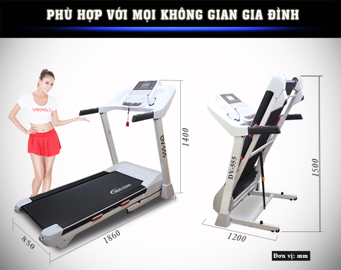 THông số Máy chạy bộ điện Đại Việt DV-555